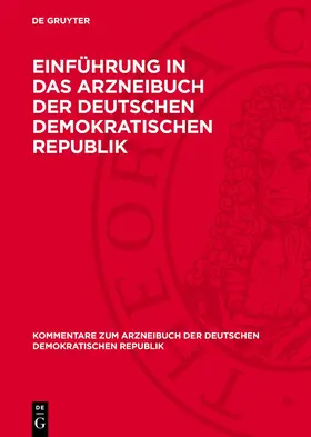  Einführung in das Arzneibuch der Deutschen Demokratischen Republik | eBook | Sack Fachmedien
