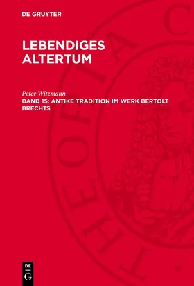 Witzmann |  Antike Tradition im Werk Bertolt Brechts | eBook | Sack Fachmedien