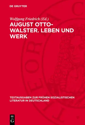 Friedrich |  August Otto-Walster. Leben und Werk | Buch |  Sack Fachmedien