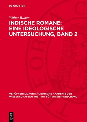 Ruben |  Indische Romane: Eine ideologische Untersuchung, Band 2 | Buch |  Sack Fachmedien