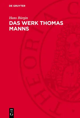 Bürgin |  Das Werk Thomas Manns | eBook | Sack Fachmedien