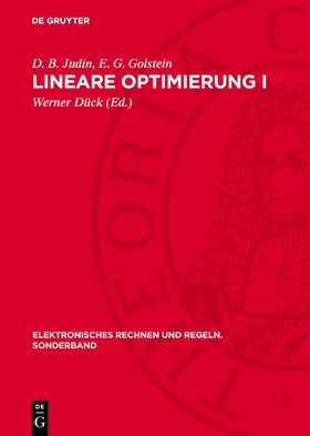 Judin / Golstein / Dück |  Lineare Optimierung I | Buch |  Sack Fachmedien