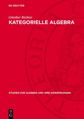 Richter |  Kategorielle Algebra | eBook | Sack Fachmedien