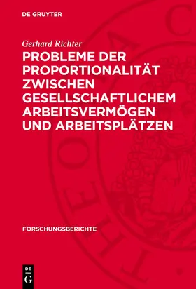 Domin / Maier / Mehnert |  Probleme der Proportionalität zwischen gesellschaftlichem Arbeitsvermögen und Arbeitsplätzen | eBook | Sack Fachmedien