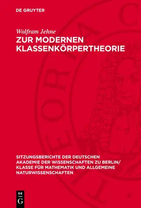 Jehne |  Zur modernen Klassenkörpertheorie | eBook | Sack Fachmedien