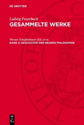 Schuffenhauer / Harich |  Gesammelte Werke, Band 3, Geschichte der neuern Philosophie | Buch |  Sack Fachmedien
