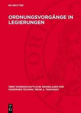  Ordnungsvorgänge in Legierungen | Buch |  Sack Fachmedien