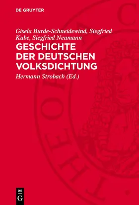 Strobach |  Geschichte der deutschen Volksdichtung | Buch |  Sack Fachmedien