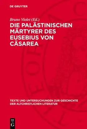 Violet |  Die palästinischen Märtyrer des Eusebius von Cäsarea | Buch |  Sack Fachmedien