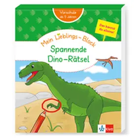  Klett Mein Lieblings-Block Spannende Dino-Rätsel | Buch |  Sack Fachmedien