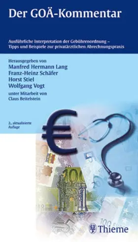 Lang / Schäfer / Stiel |  Der GOÄ-Kommentar | Buch |  Sack Fachmedien
