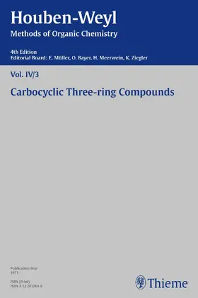 Fleischhauer / Müller / Müller-Dolezal |  Houben-Weyl Methods of Organic Chemistry Vol. IV/3, 4th Edition | eBook | Sack Fachmedien