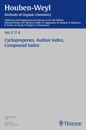 de Meijere / Bushby / Butenschön |  Houben-Weyl Methods of Organic Chemistry Vol. E 17d, 4th Edition Supplement | eBook | Sack Fachmedien