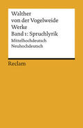 Schweikle / Bauschke-Hartung |  Werke 1. Spruchlyrik | Buch |  Sack Fachmedien