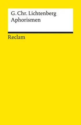 Lichtenberg |  Aphorismen | Buch |  Sack Fachmedien