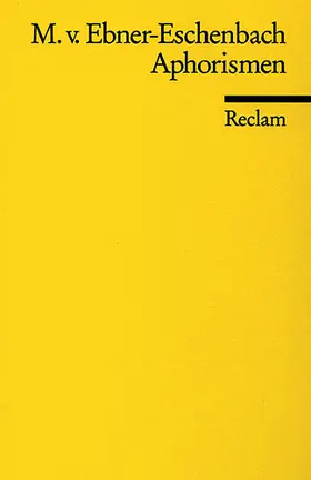 Ebner-Eschenbach |  Aphorismen | Buch |  Sack Fachmedien