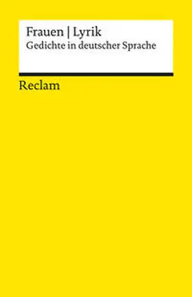 Bers |  Frauen Lyrik. Gedichte in deutscher Sprache | Buch |  Sack Fachmedien