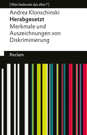 Klonschinski |  Herabgesetzt. Merkmale und Auswirkungen von Diskriminierung | Buch |  Sack Fachmedien