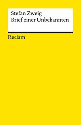 Zweig |  Brief einer Unbekannten. Novelle | Buch |  Sack Fachmedien