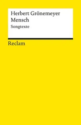 Grönemeyer / N. |  Mensch. Songtexte | Buch |  Sack Fachmedien