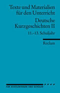 Lenge / Lange |  Deutsche Kurzgeschichten 2. 11. - 13. Schuljahr | Buch |  Sack Fachmedien