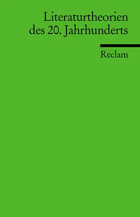 Schmid |  Literaturtheorien des 20. Jahrhunderts | Buch |  Sack Fachmedien
