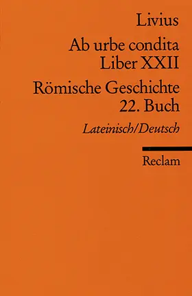 Blank-Sangmeister / Livius |  Ab urbe condita. Liber XXII / Römische Geschichte. 22. Buch | Buch |  Sack Fachmedien