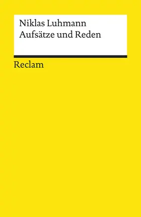 Jahraus / Luhmann |  Aufsätze und Reden | Buch |  Sack Fachmedien
