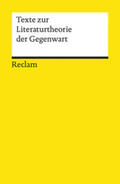 Kimmich / Renner / Stiegler |  Texte zur Literaturtheorie der Gegenwart | Buch |  Sack Fachmedien