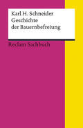 Schneider |  Geschichte der Bauernbefreiung | Buch |  Sack Fachmedien