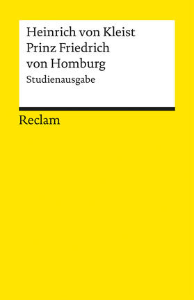 Kleist / Kosenina / Košenina |  Prinz Friedrich von Homburg | Buch |  Sack Fachmedien