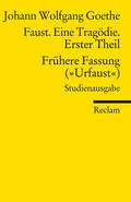Goethe / Gaier |  Faust. Eine Tragödie. Erster Teil - Frühere Fassung ("Urfaust") - Paralipomena | Buch |  Sack Fachmedien