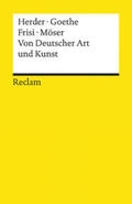 Herder / Goethe / Frisi |  Von Deutscher Art und Kunst | Buch |  Sack Fachmedien