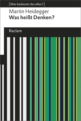 Heidegger |  Was heißt Denken? | Buch |  Sack Fachmedien
