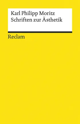 Moritz / Wingertszahn |  Schriften zur Ästhetik | Buch |  Sack Fachmedien