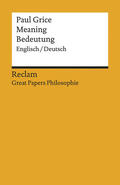 Grice / Pfister |  Meaning / Bedeutung | Buch |  Sack Fachmedien