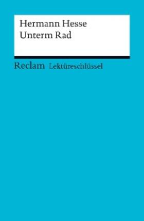 Hesse / Patzer |  Lektüreschlüssel. Hermann Hesse: Unterm Rad | eBook | Sack Fachmedien
