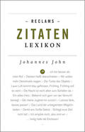 John |  Reclams Zitaten-Lexikon | eBook | Sack Fachmedien