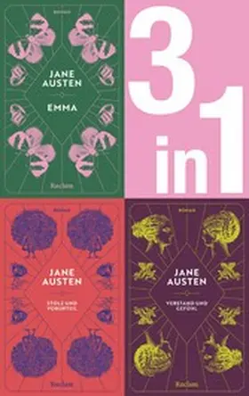 Austen |  Jane Austen: Drei Romane in einem E-Book (3-in-1-Bundle). Emma, Stolz und Vorurteil, Verstand und Gefühl | eBook | Sack Fachmedien