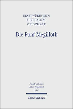Würthwein / Galling / Plöger |  Die Fünf Megilloth | Buch |  Sack Fachmedien