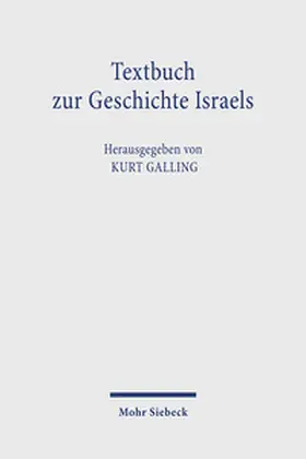 Galling |  Textbuch zur Geschichte Israels | Buch |  Sack Fachmedien