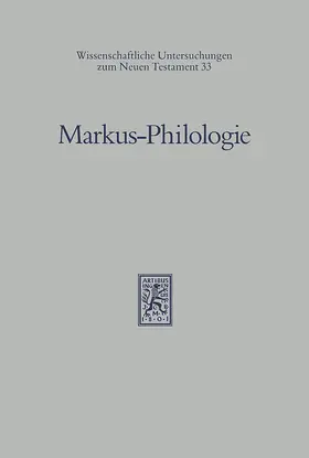 Cancik |  Markus-Philologie | Buch |  Sack Fachmedien