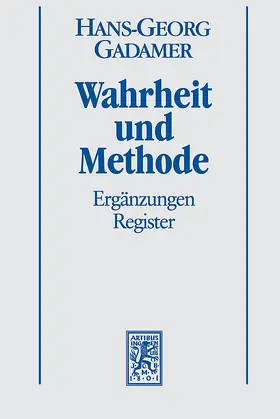 Gadamer |  Hermeneutik II. Wahrheit und Methode | Buch |  Sack Fachmedien
