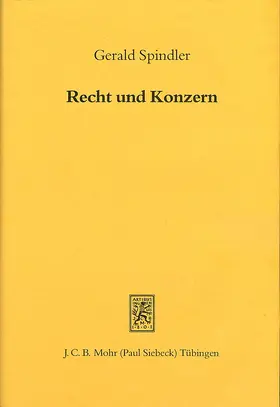 Spindler |  Recht und Konzern | Buch |  Sack Fachmedien