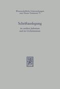 Hengel / Löhr |  Schriftauslegung im antiken Judentum und im Urchristentum | Buch |  Sack Fachmedien