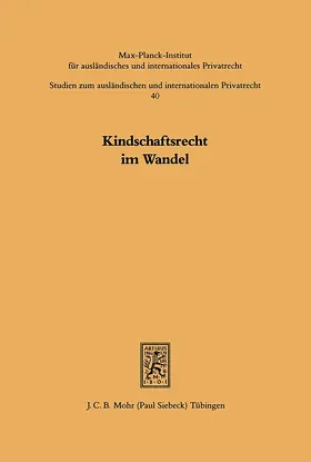 Dopffel | Kindschaftsrecht im Wandel | Buch | 978-3-16-146207-8 | sack.de