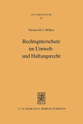 Möllers |  Rechtsgüterschutz im Umwelt- und Haftungsrecht | Buch |  Sack Fachmedien