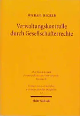 Becker | Verwaltungskontrolle durch Gesellschafterrechte | Buch | 978-3-16-146827-8 | sack.de