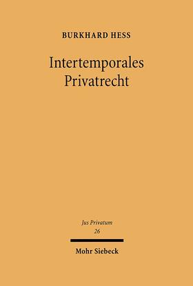 Hess |  Intertemporales Privatrecht | Buch |  Sack Fachmedien