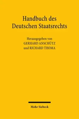 Anschütz / Thoma |  Handbuch des Deutschen Staatsrechts | Buch |  Sack Fachmedien